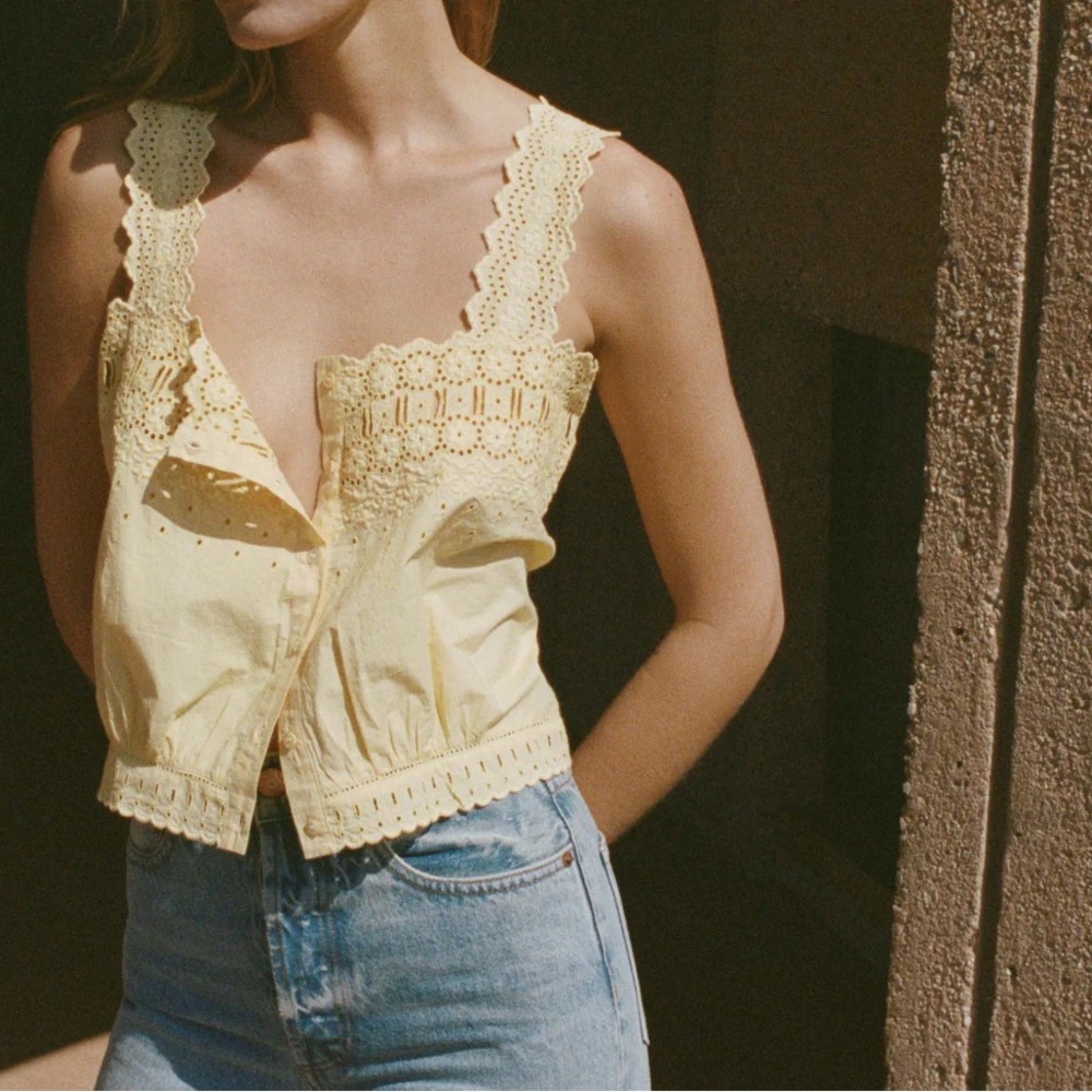 NWT Doen ESTELLE TOP WILD HONEYSUCKLE- XL